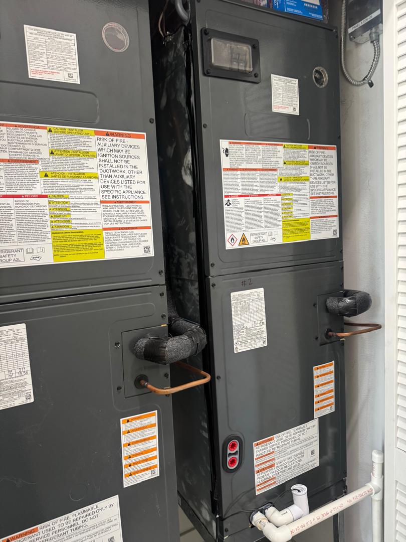 High-efficiency HVAC units installed at the property